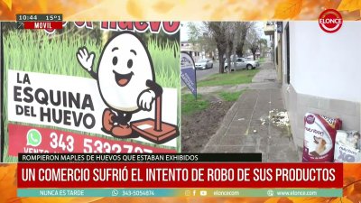 Intentaron robar maples de huevos a trav&eacute;s de una reja